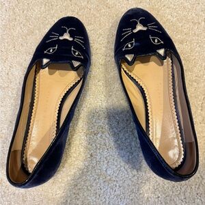 Super cute pair of kitty shoes. Very comfy. In good condition.